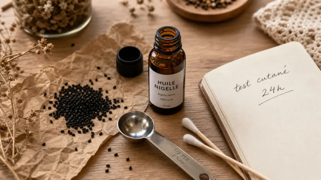 Huile de nigelle : contre-indication, grossesse, médicaments, peau sensible, faut-il s’en méfier ?