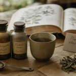 Plantes adaptogènes : flacons de rhodiola et ashwagandha anti-stress