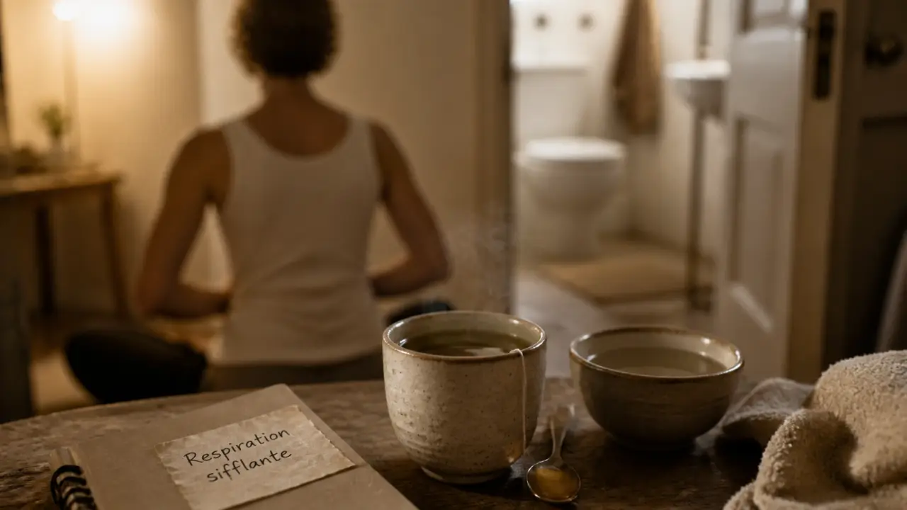 Respiration sifflante remède de grand-mère : tisane thym miel et vapeur chaude