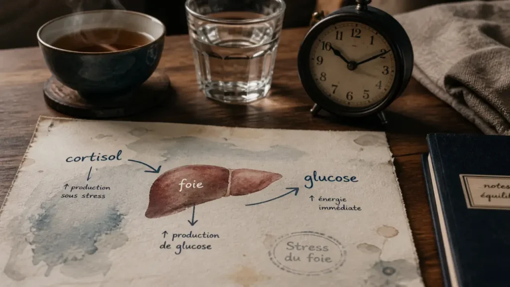 Stress chronique et foie : cortisol, fatigue et signes à surveiller