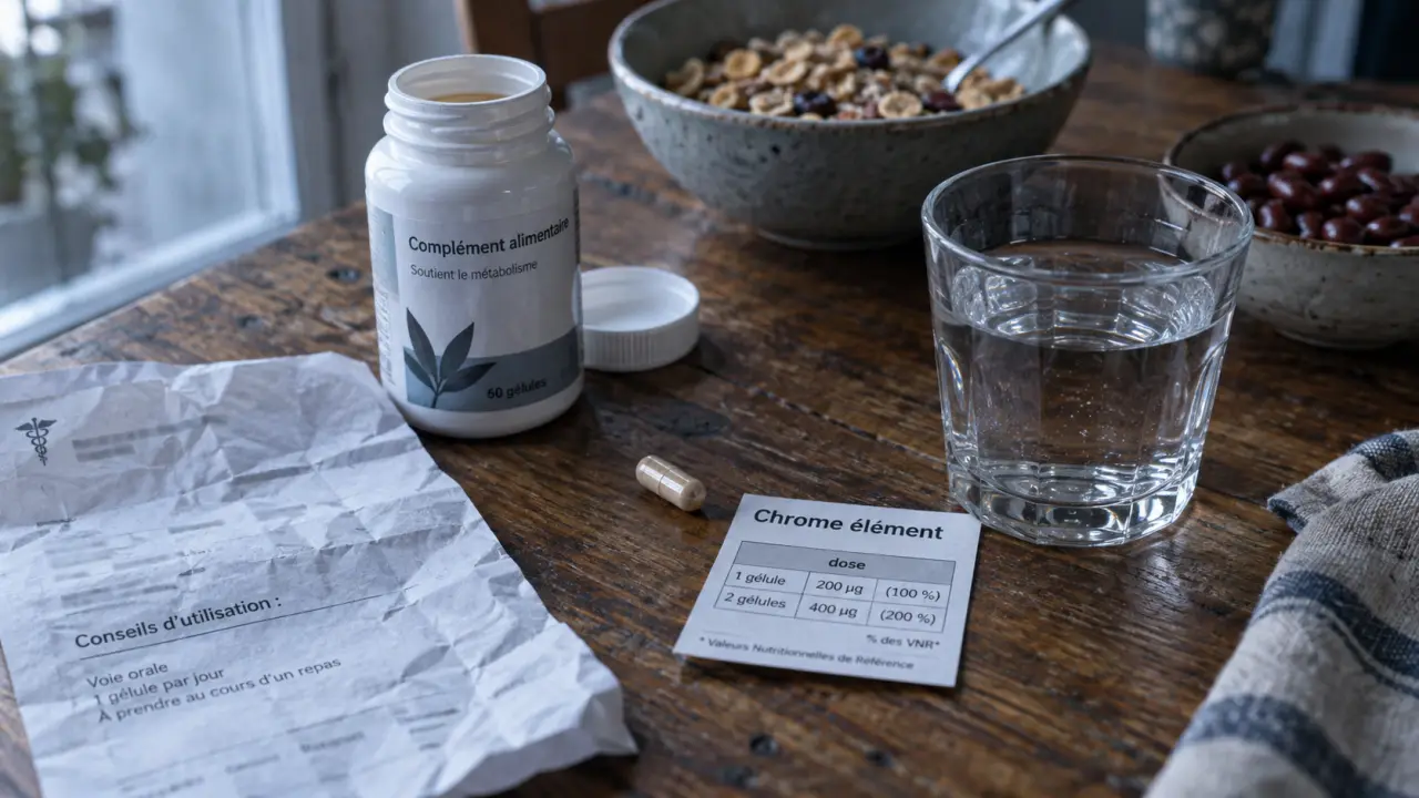 Chrome complément alimentaire pour la glycémie, sans effet minceur démontré