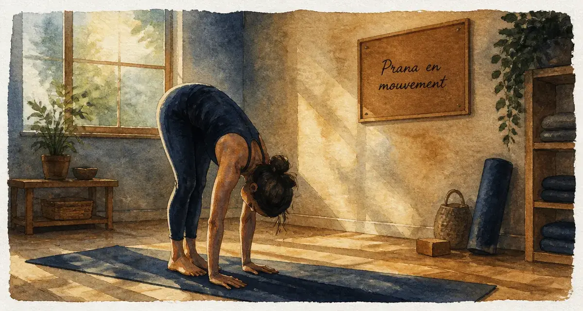 Énergie yoga : prana en mouvement lors d’une salutation au soleil