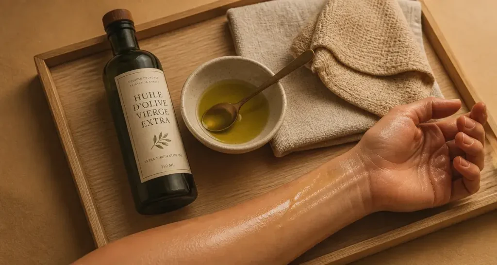 Massage à l&rsquo;huile d&rsquo;olive : la routine de 15 minutes qui détend les muscles et apaise la peau sèche