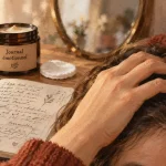 Psoriasis signification spirituelle : journal émotionnel et crème sur peau