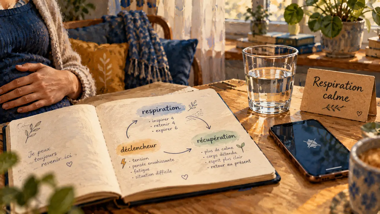 Apprendre à gérer son stress : respiration calme sur une table